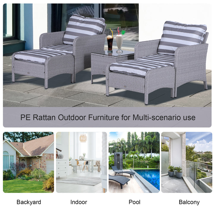 2 Seater PE Rattan Garden Furniture Set