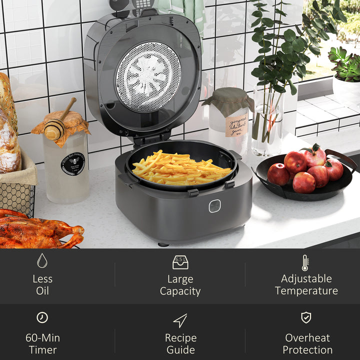 Family Air Fryer with Rapid Air Circulation and Recipes