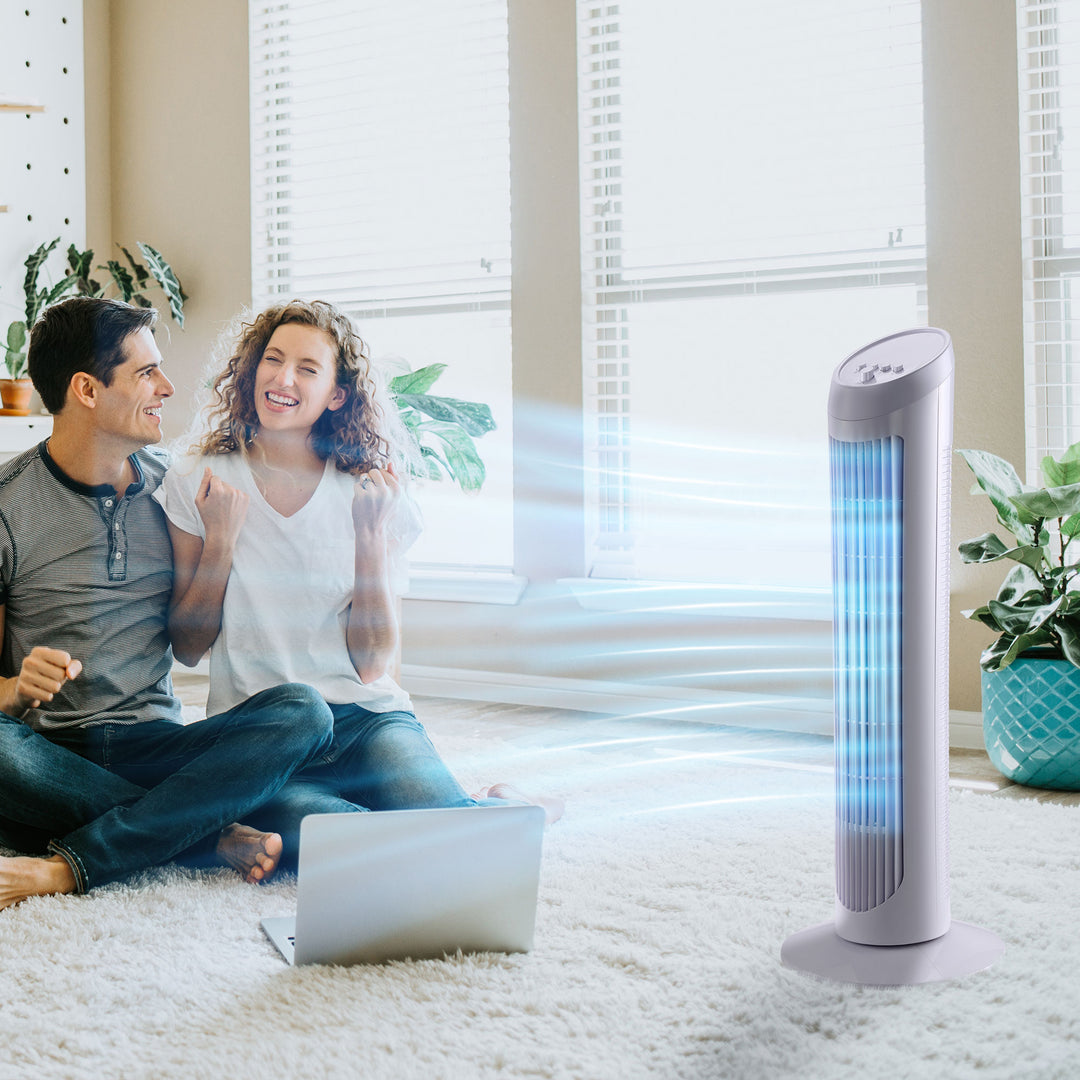 Oscillating Tower: 30-Inch Fan with 3 Speeds