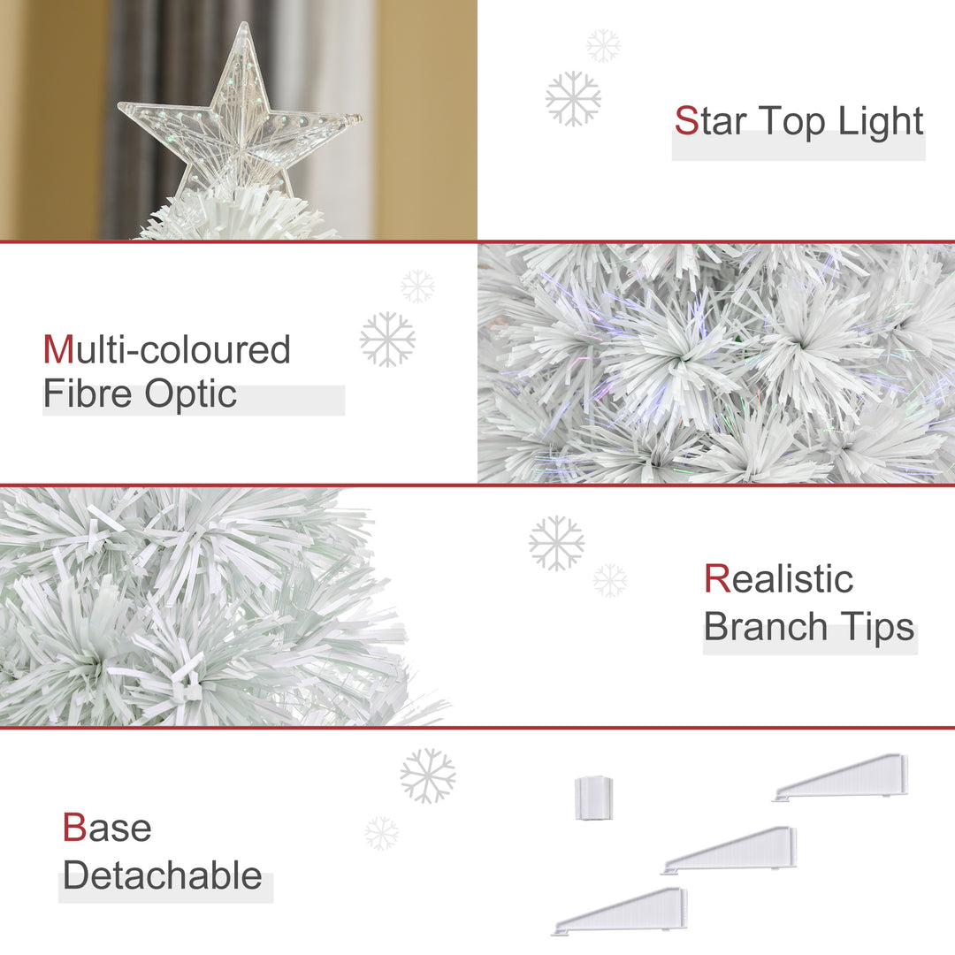 2.5FT Prelit Artificial Tabletop Christmas Tree with Fibre Optics Holiday Home Xmas Decoration for Table and Desk