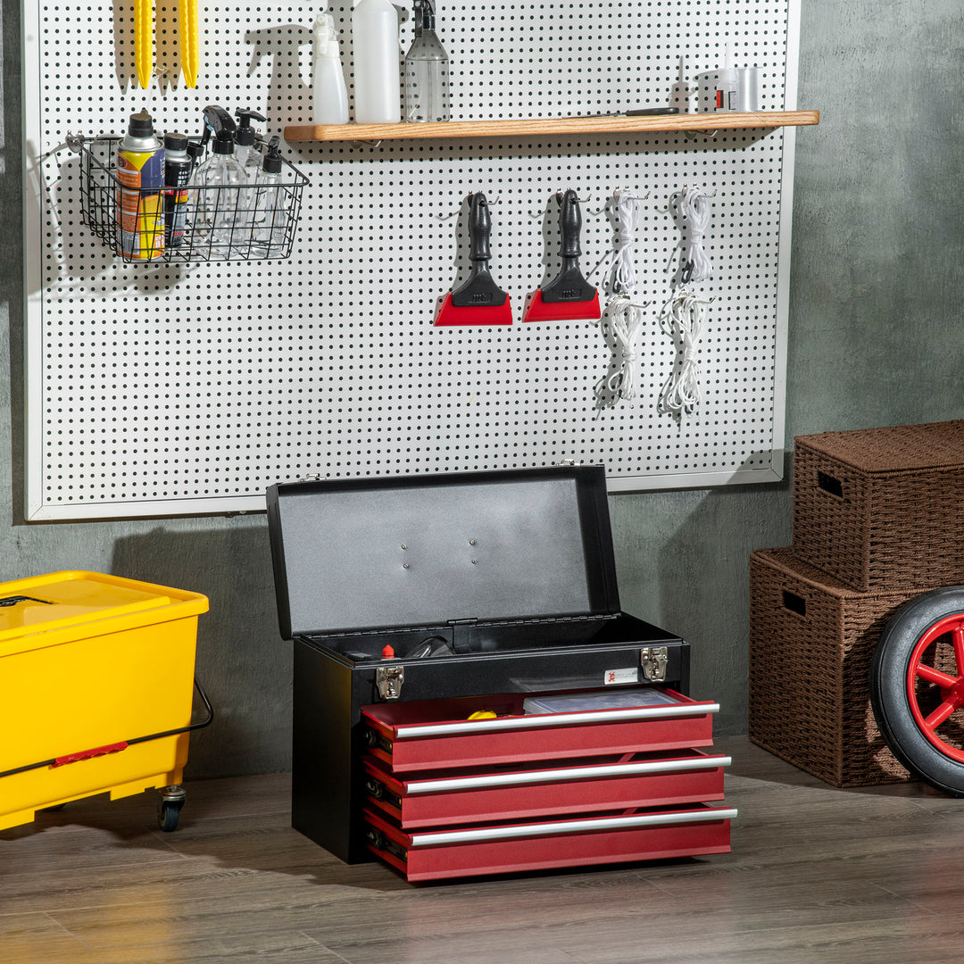 Metal Tool Chest with 3 Drawers