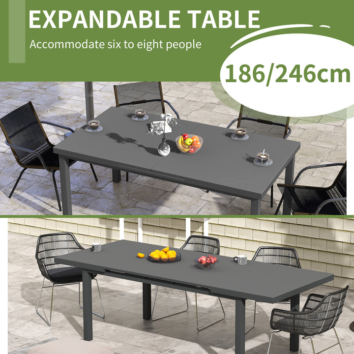 Aluminium Garden Table for 6-8