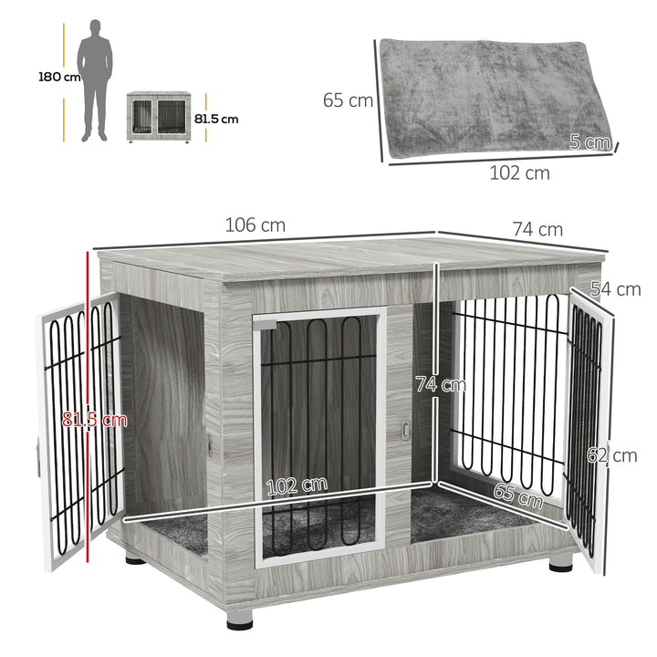 Indoor Dog Kennel w/ Soft Cushion