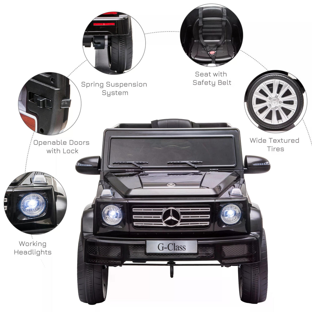 Compatible 12V Battery-powered Kids Electric Ride On Car Mercedes Benz G500 Toy w/ Parental Remote Control Music Lights MP3 Wheels