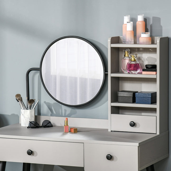 Dressing Table Set with Mirror and Stool