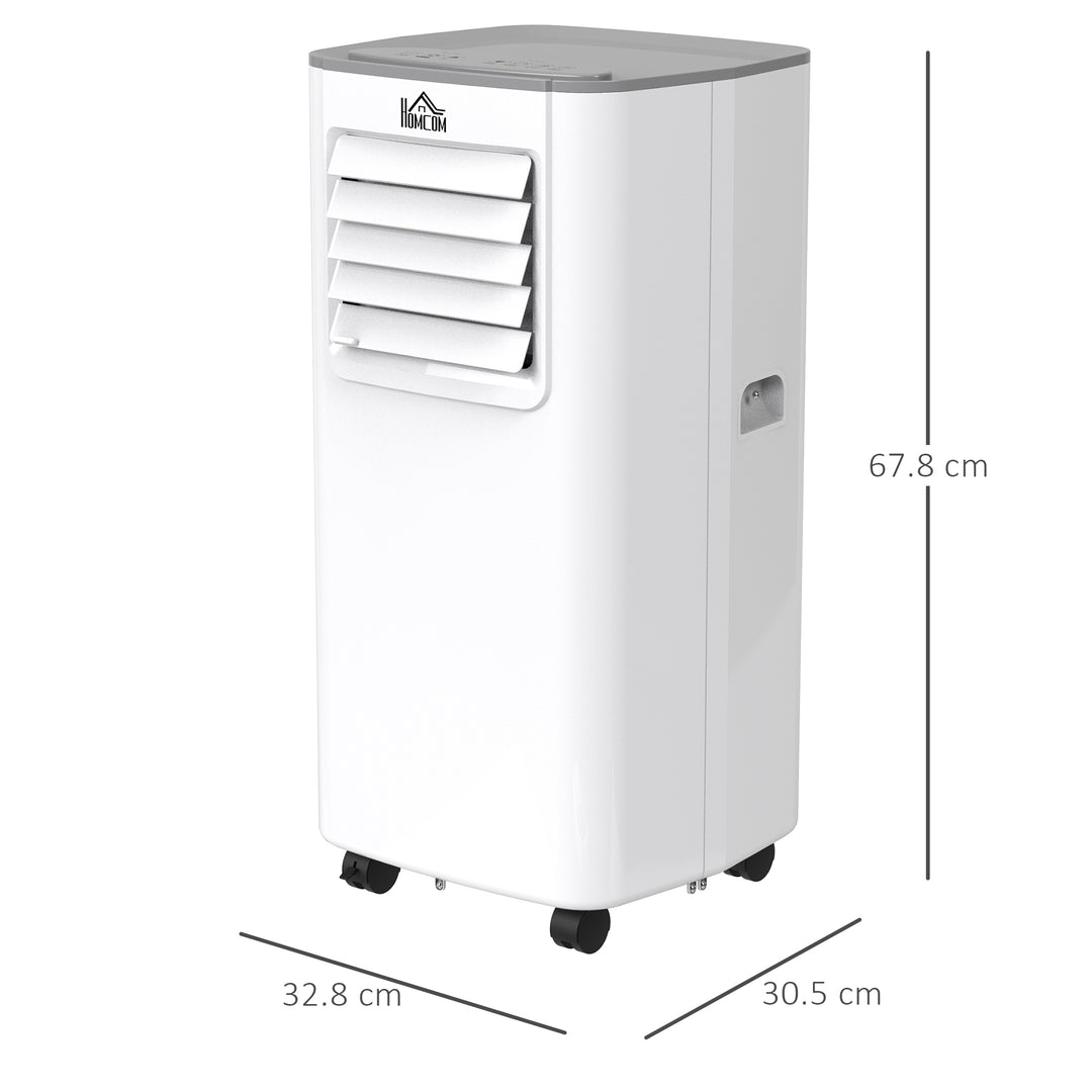 5000 BTU 4-In-1 Compact Portable Mobile Air Conditioner Unit Cooling Dehumidifying Ventilating w/ LED Timer Auto Shut-down White