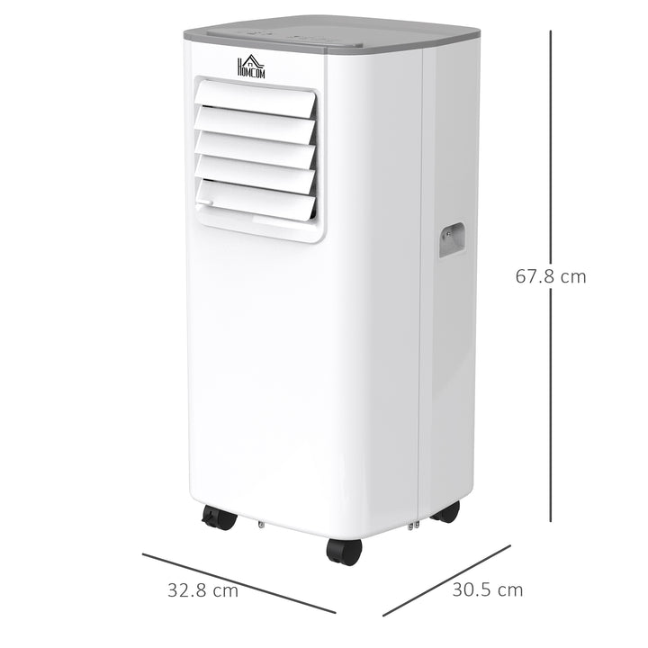 5000 BTU 4-In-1 Compact Portable Mobile Air Conditioner Unit Cooling Dehumidifying Ventilating w/ LED Timer Auto Shut-down White