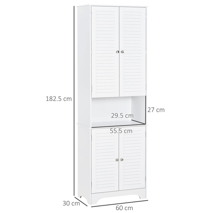 HOMCOM MDF Freestanding Bathroom Storage Cabinet