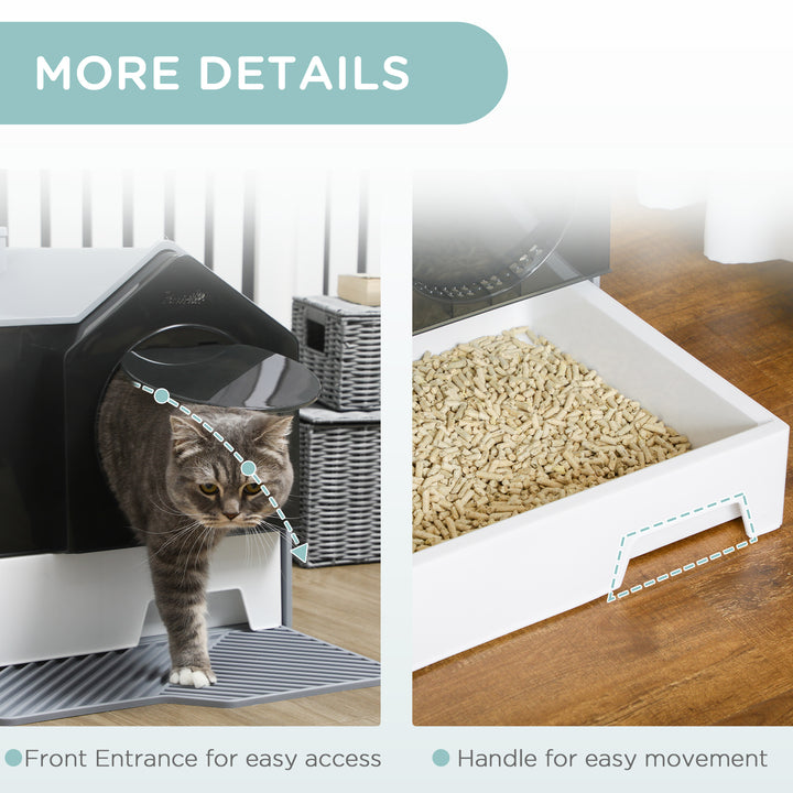 Hooded Cat Litter Box w/ Scoop