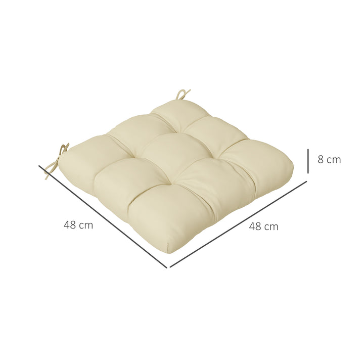 Cosy Cushion Quartet: Plush Patio Seating Comfort with Secure Ties