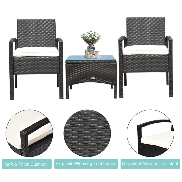 Rattan Retreat: 2-Seater Wicker Sofa Set for Alfresco Lounging