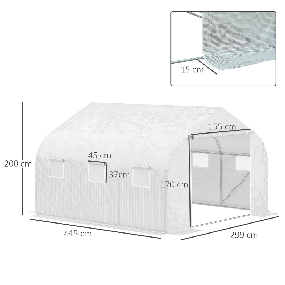 Walk-In Tunnel Greenhouse with Replacement Cover