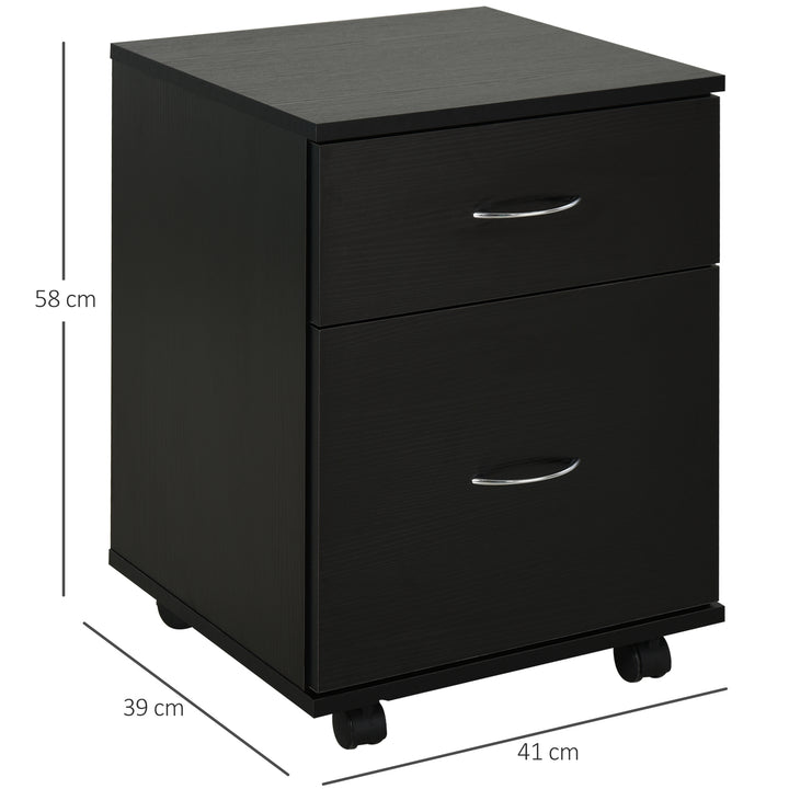 HOMCOM File Cabinet Cupboard Storage with Two Drawers