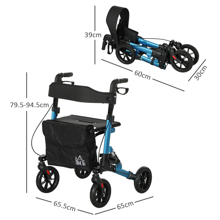 Folding Rollator Walker with Seat