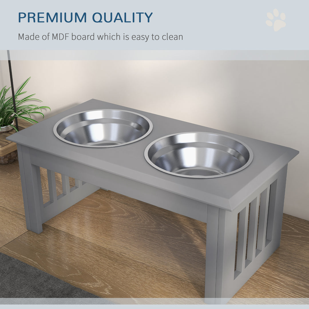 Raised Dog Feeding Bowls with Stand