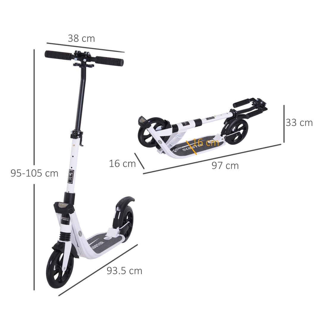 Folding Kick Scooter Hight-Adjustable Urban Scooter w/ Rear Brake