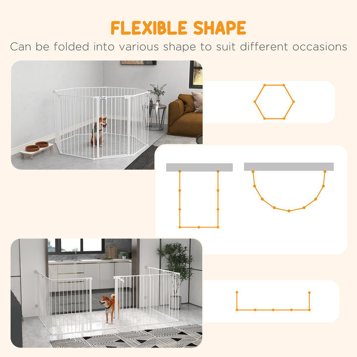 2-In-1 Multifunctional Dog Pen and Safety Pet Gate