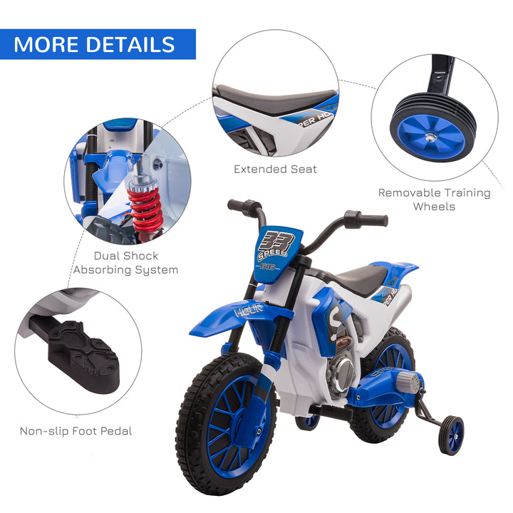 12V Kids Electric Motorbike Ride On Motorcycle Vehicle Toy with Training Wheels for 3-5 Years Old