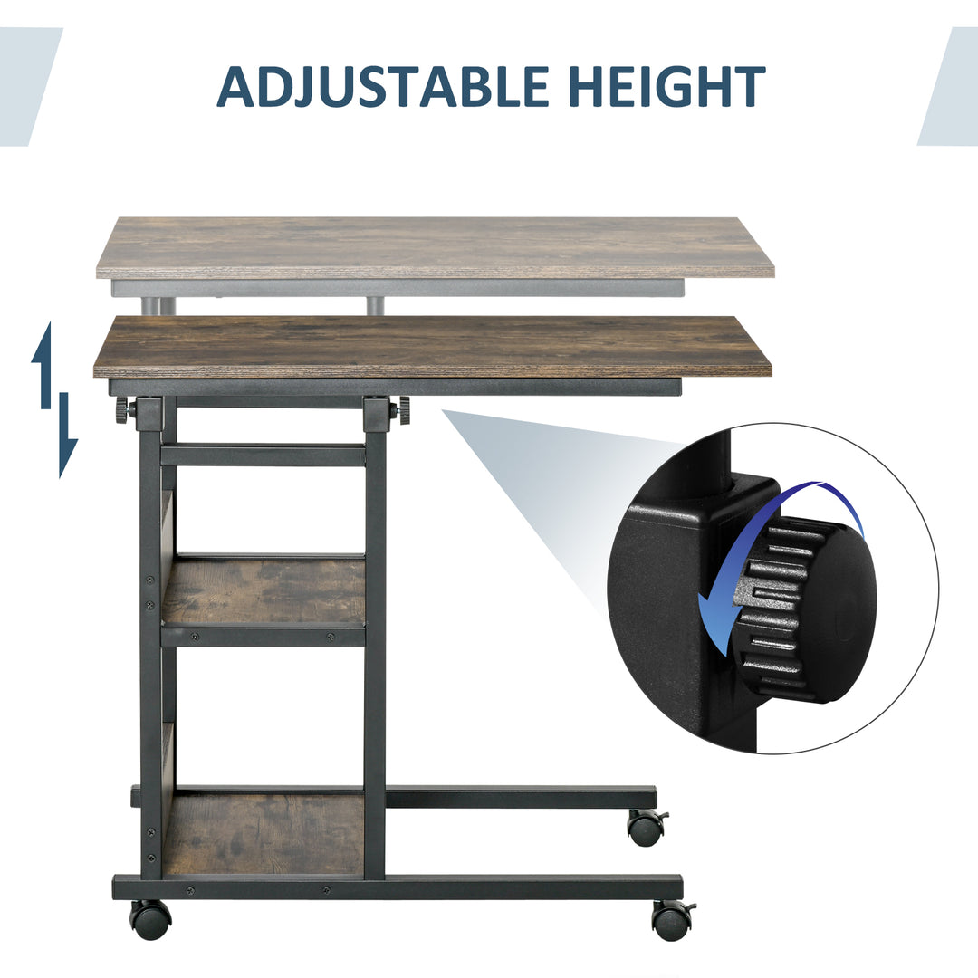 Industrial C-Shaped End Tables