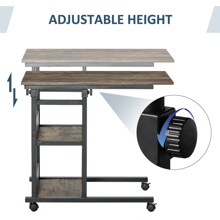 Industrial C-Shaped End Tables