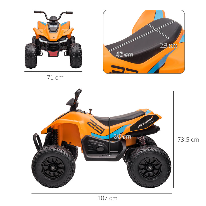 Mclaren Licensed 12V Quad Bike with Slow Start