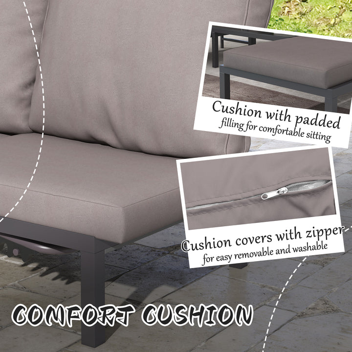 3 Pieces Garden Sun Loungers Set with Cushion