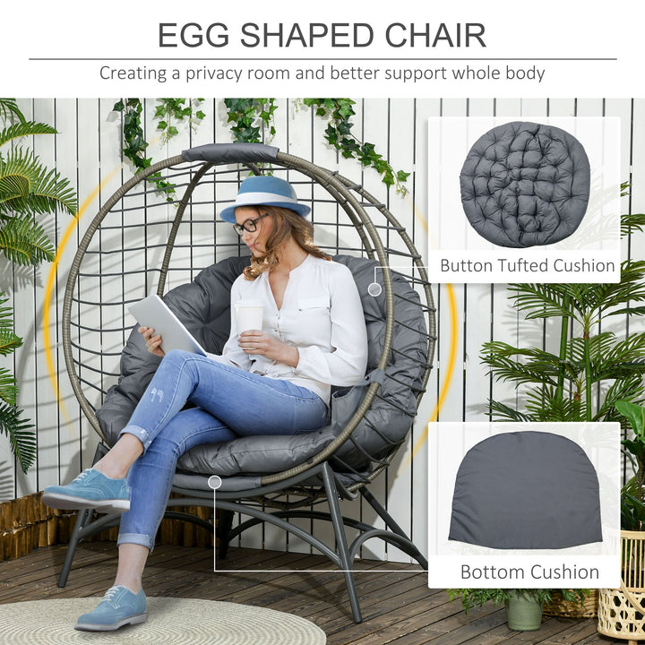 Folding Rattan Egg Chair