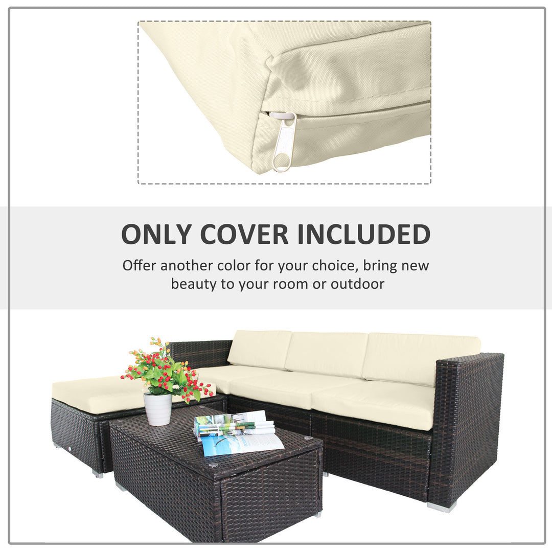 Rattan Furniture Cushion Cover Replacement Set