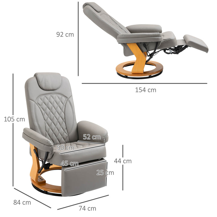 PU Recliner Chair with Footrest