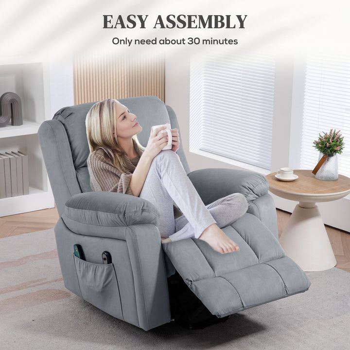 Power Lift Riser and Recliner Chair with Vibration Massage