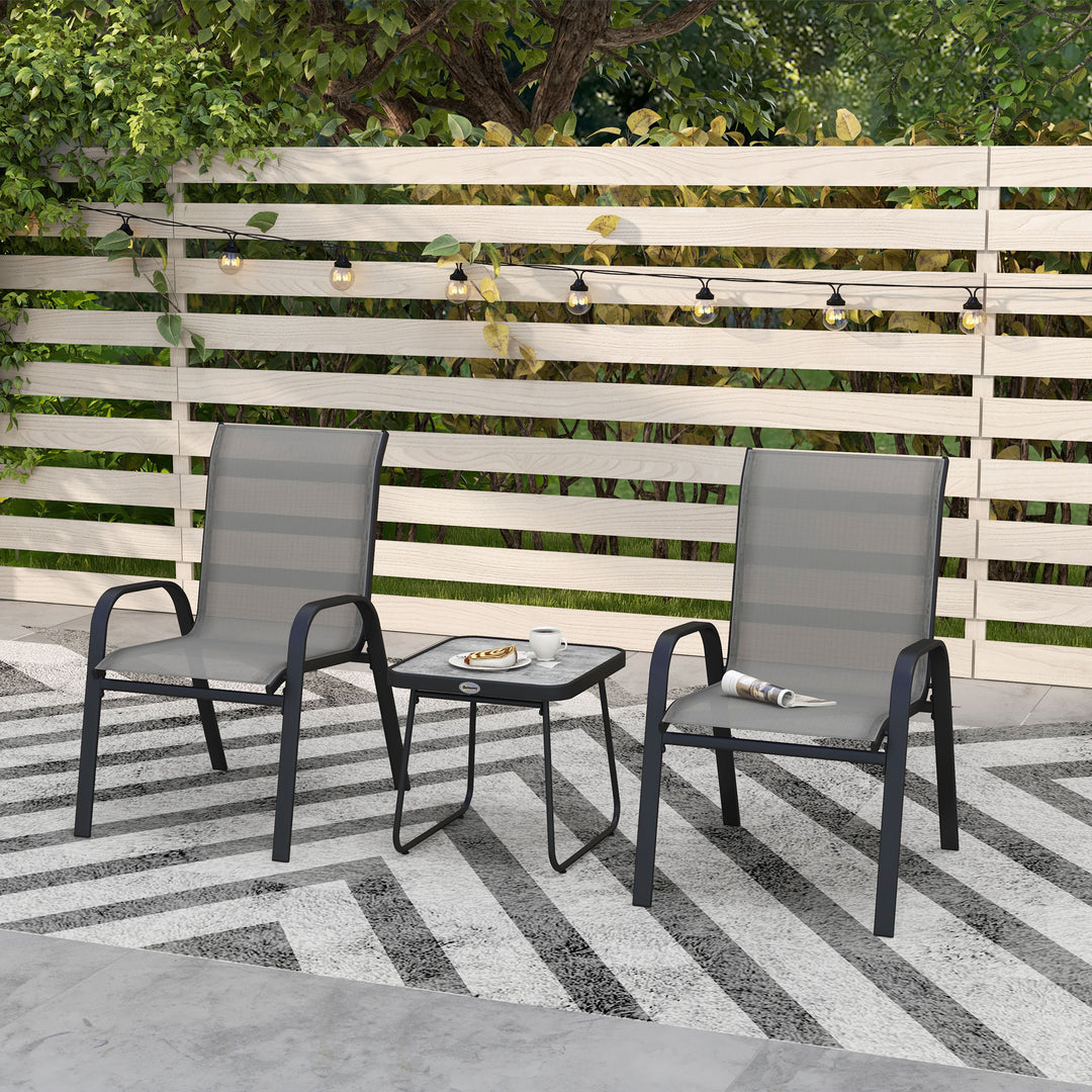 3 Pieces Outdoor Bistro Set