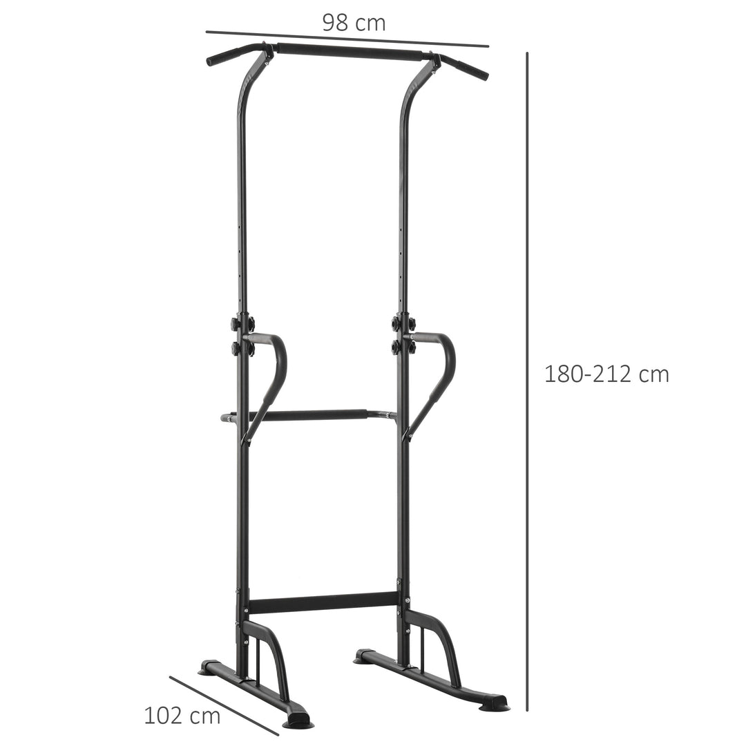 Pull Up Bar Multi-Function Height Adjustable Power Tower Dip Station Equipment