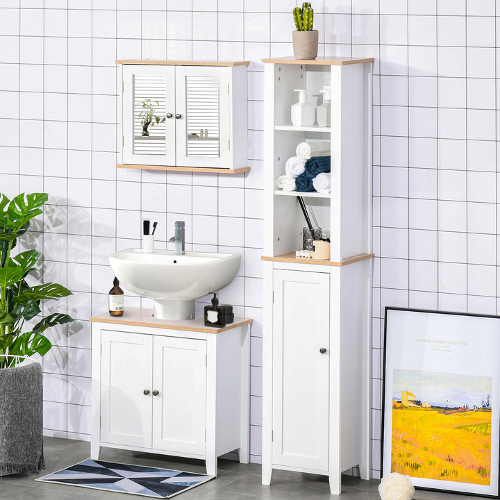 Kleankin Under-Sink Bathroom Organiser with Adjustable Shelf