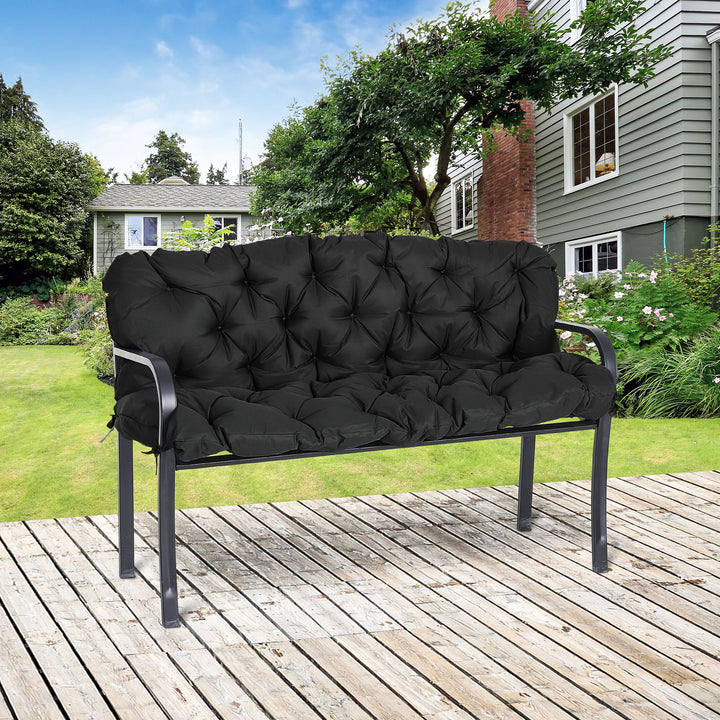 Garden Bench Cushion: Cosy Outdoor Seating Pad with Back Support and Ties