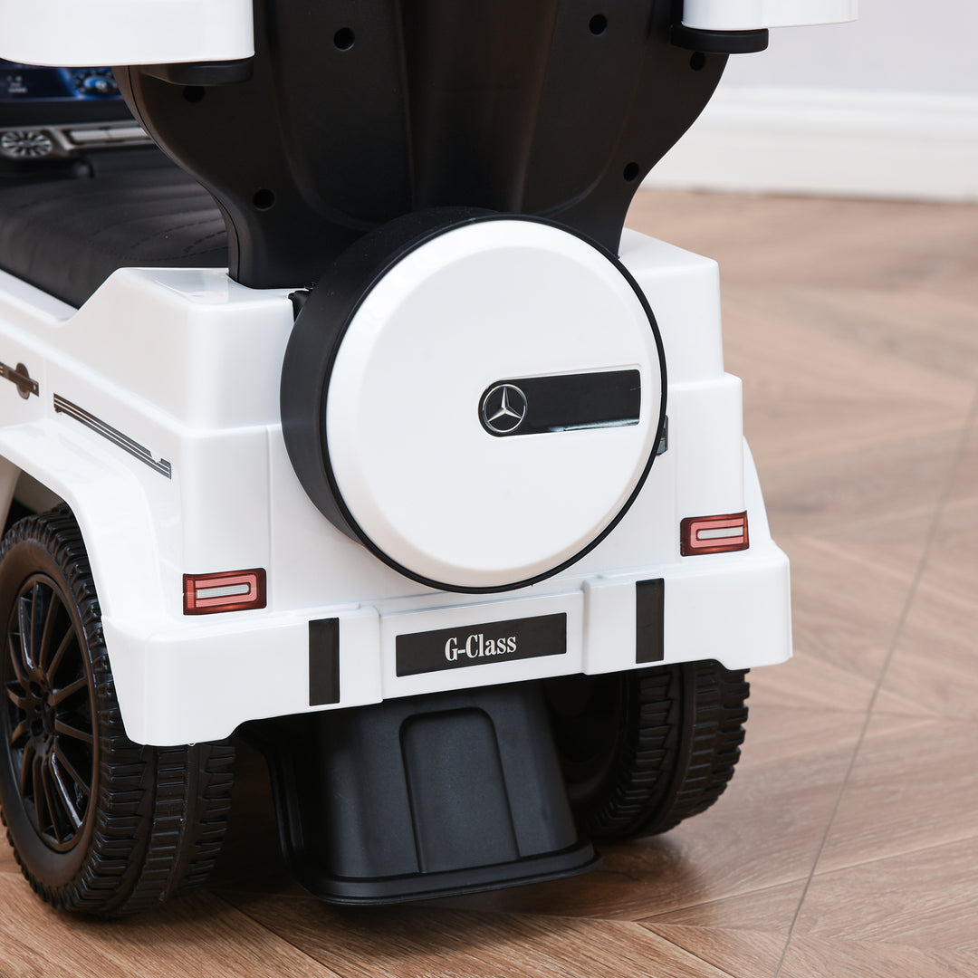 Mercedes-Benz G350 Ride-On Push Along Car Sliding Walker Foot to Floor Slider Stroller Toddler Vehicle with Wheel White