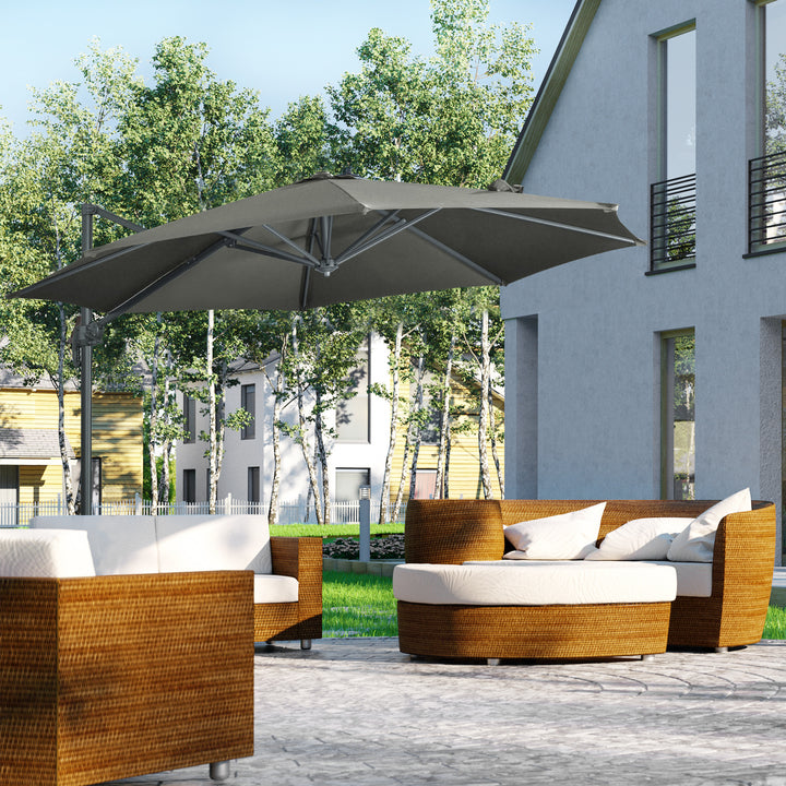 Cantilever Parasol: 3x3m with Cross Base