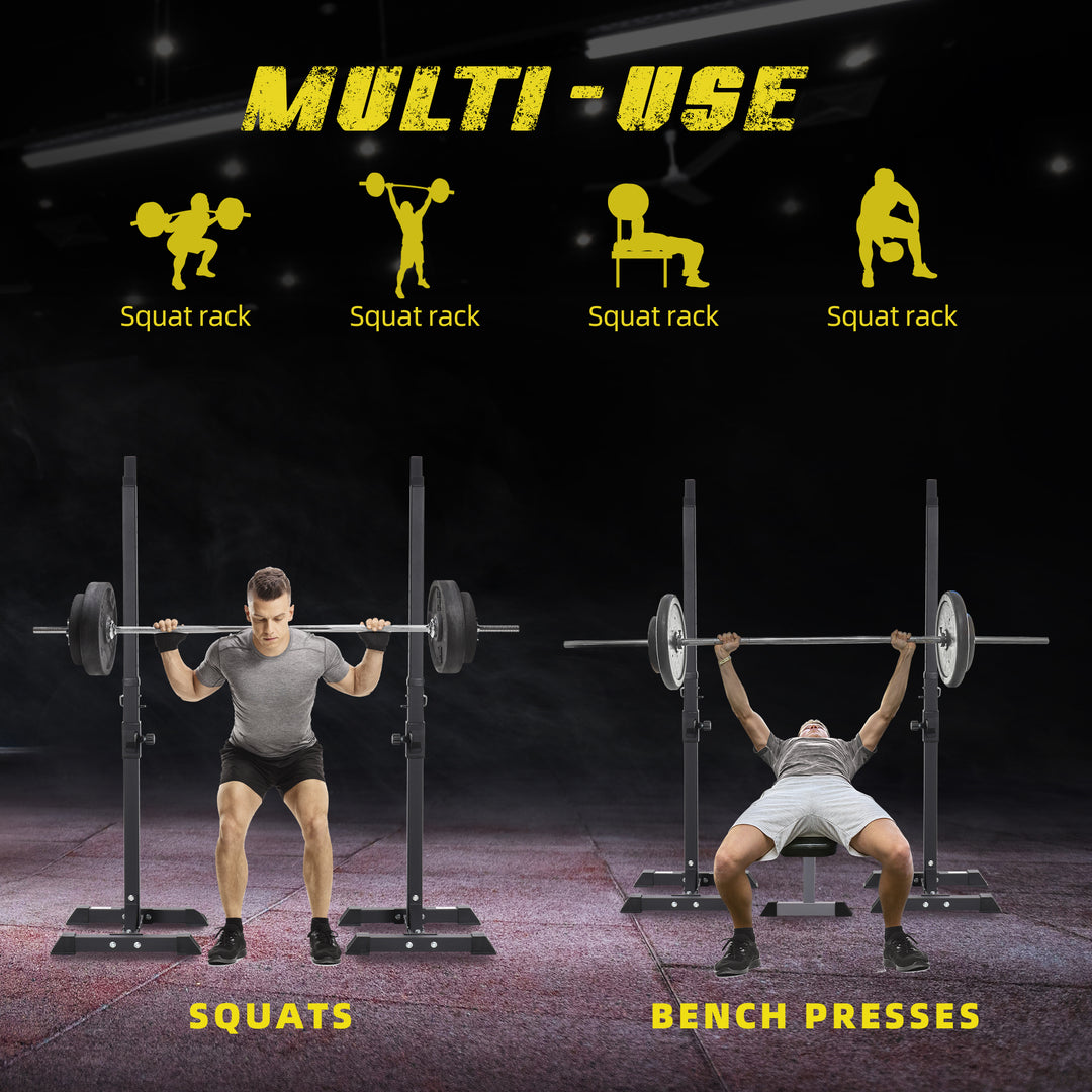 Heavy Duty Weights Bar Barbell Squat Stand Stands Barbell Rack Spotter GYM Fitness Power Rack Holder Bench New