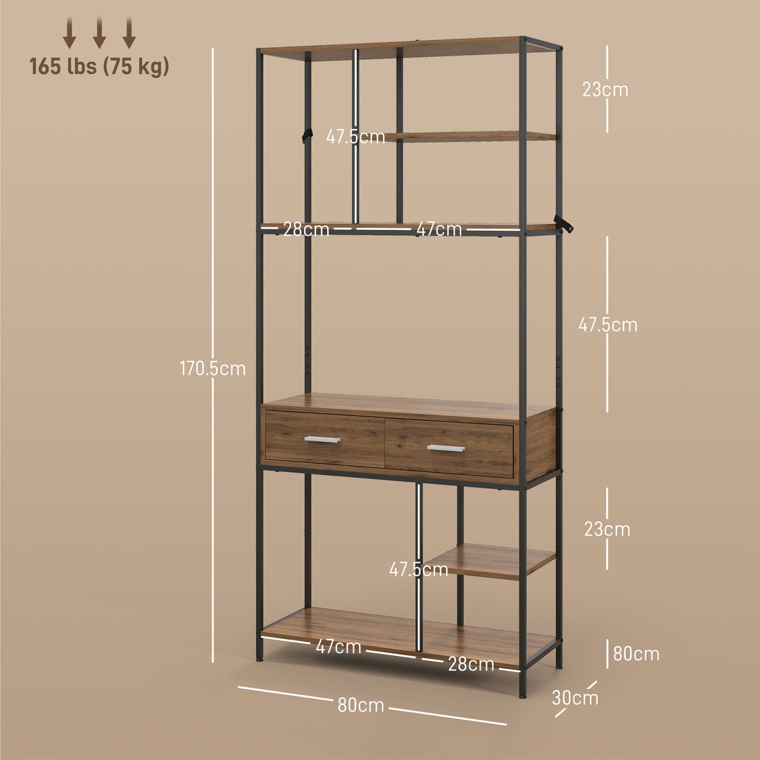 Seven-Shelf Industrial Display Shelf