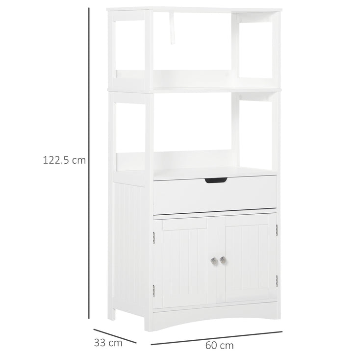 Kleankin Bathroom Cabinet with Shelves and Drawer