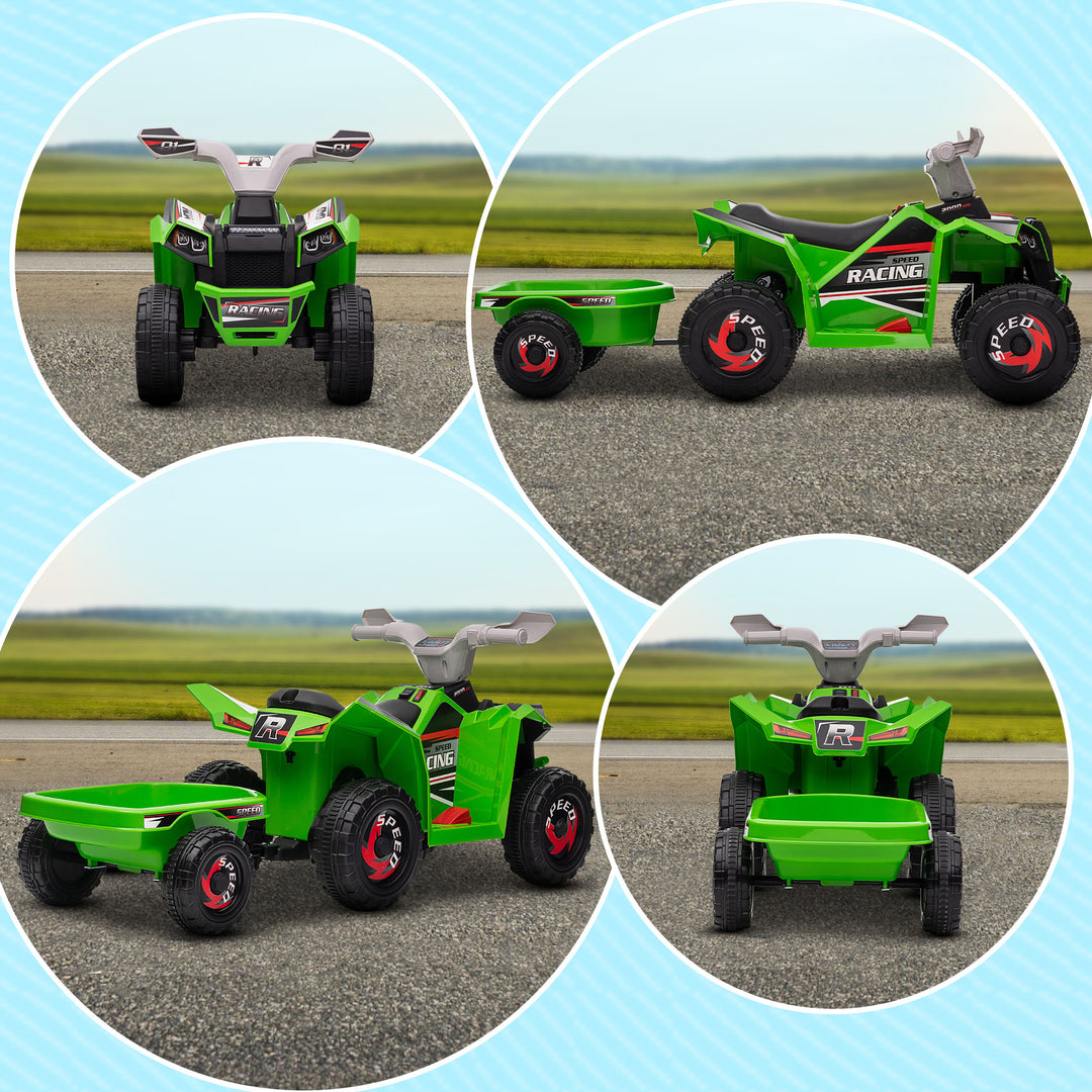 6V Quad Bike with Back Trailer