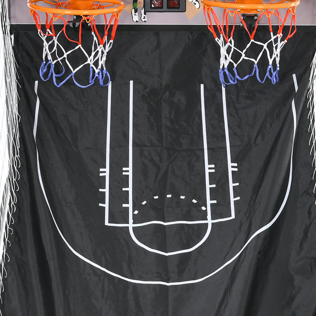 Foldable Double Shot Basketball Arcade Game with 8 Modes