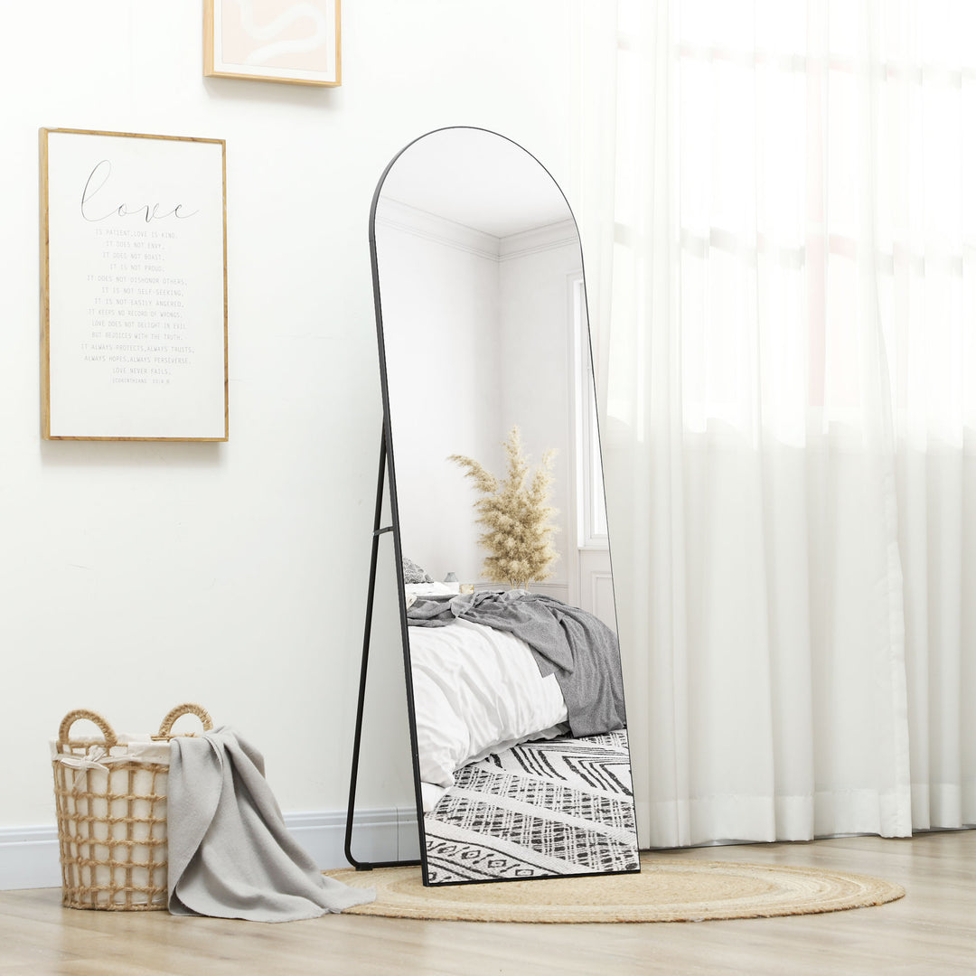 150cm Arched Full Length Mirror - Black