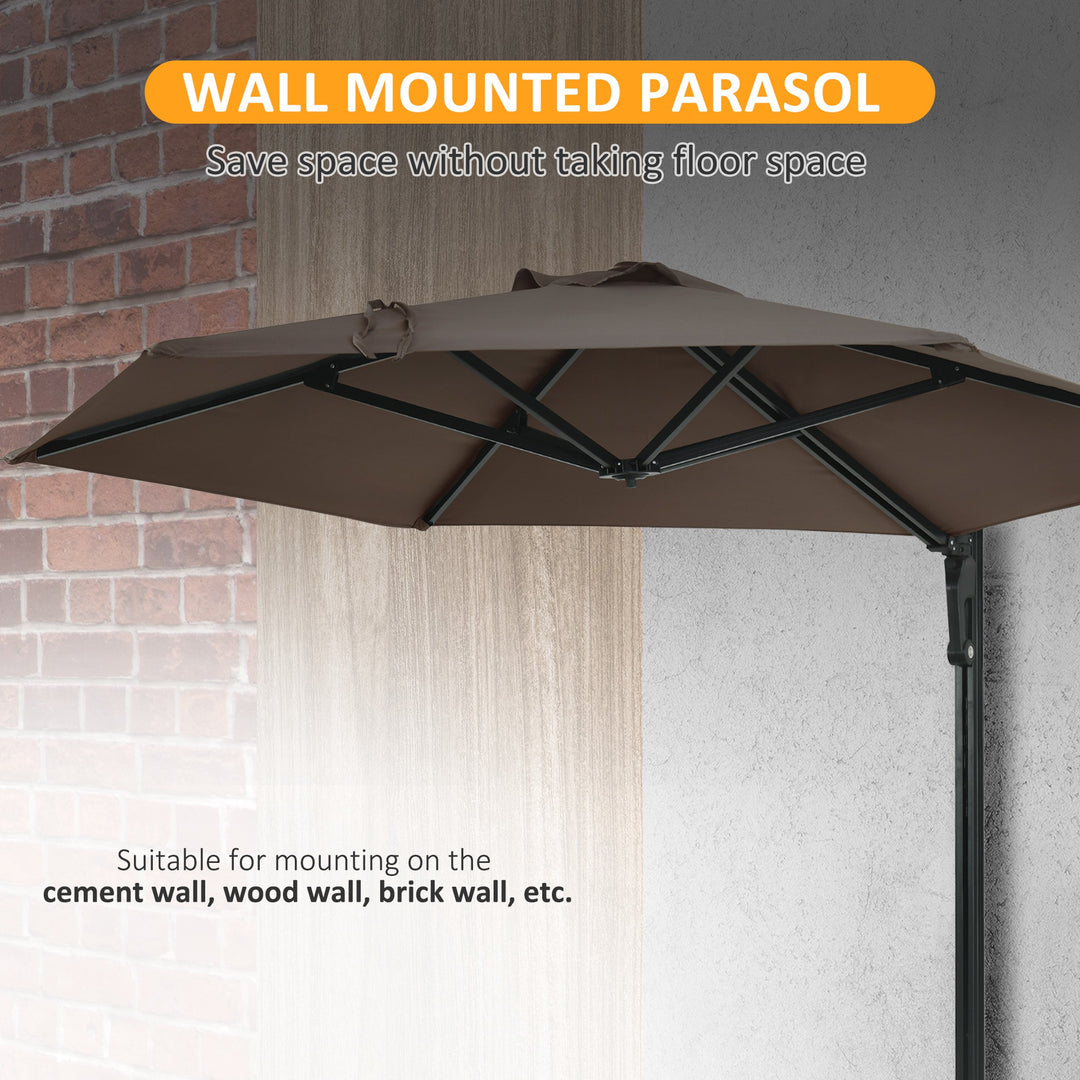 Wall Mounted Parasol - Outdoor Patio Umbrella