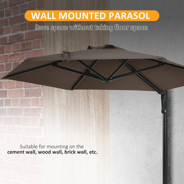 Wall Mounted Parasol - Outdoor Patio Umbrella