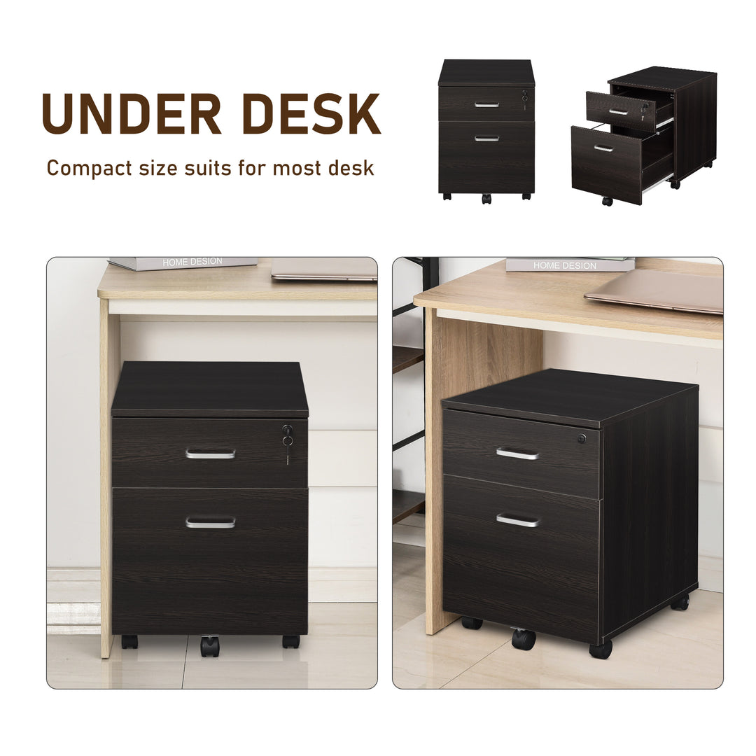 Vinsetto Mobile File Cabinet with 2 Drawers