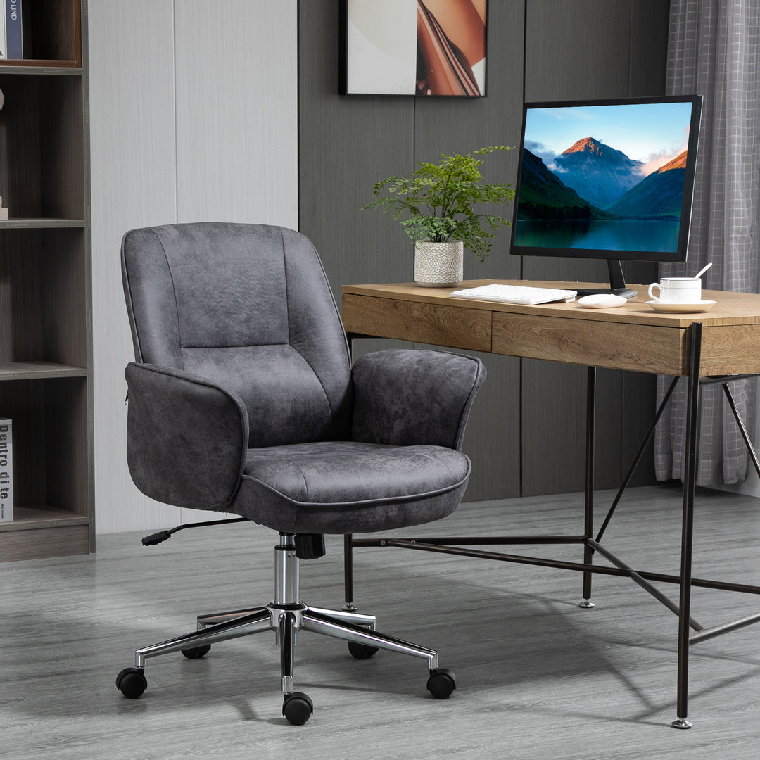 Vinsetto Swivel Computer Office Chair, Charcoal Grey