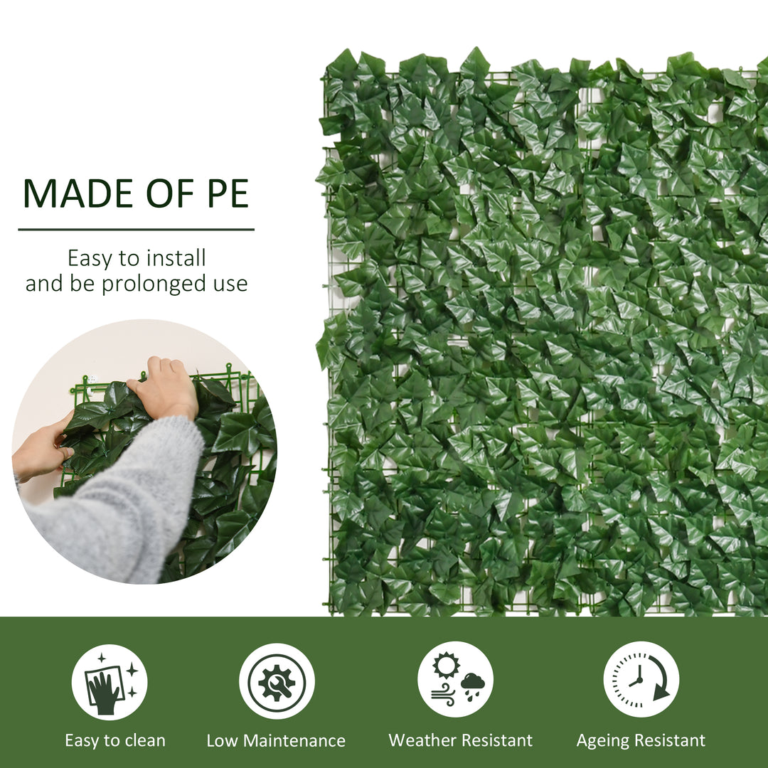 Artificial Hedge Screen: Leafy Design for Garden Outdoor Indoor Décor