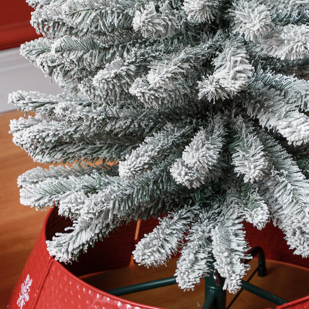 6ft Artificial Pencil Christmas Tree with 329 Snow Flocked Tips