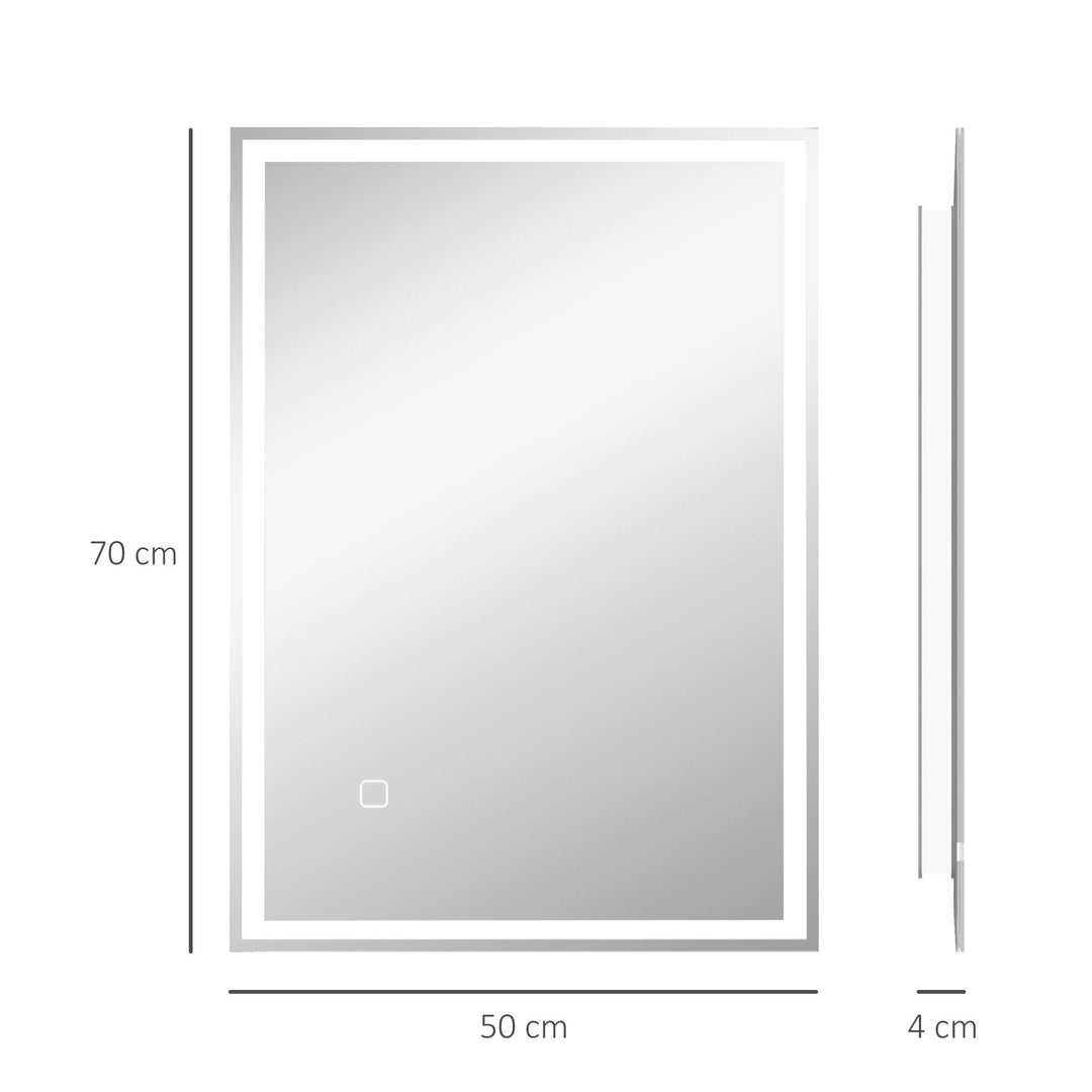 70 x 50cm LED Bathroom Mirror with Lights