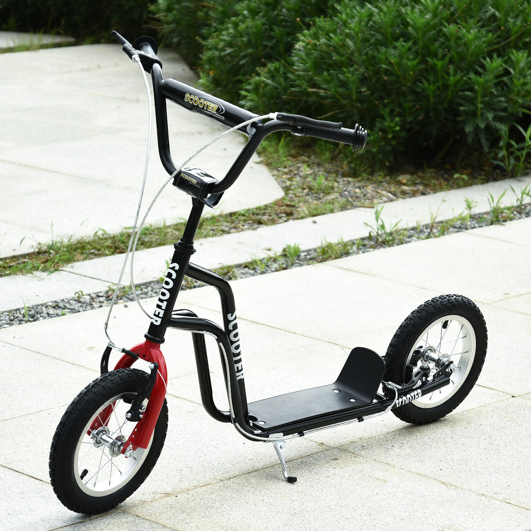 Kids Steel Height Adjustable Kick Scooter Black/Red